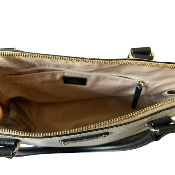 Kate Spade Berkeley Lane Rachelle Small Satchel Porcelain White & Black Leather - Picture 5 of 9